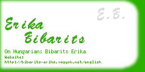 erika bibarits business card